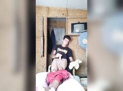 Unloading in a towel