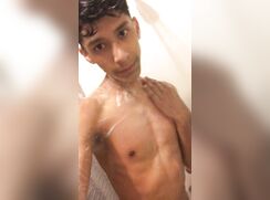 Gorgeous uncut twink in shower