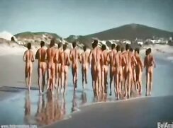 Lads are dancing naked to the music