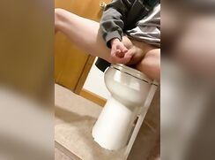 Shooting all over the bathroom mirror