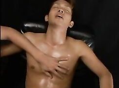 Massaging an Asian Smooth Cute Boy