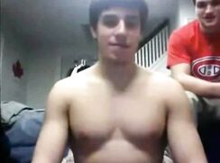 Frat guy wanks in front of his friends boys porn