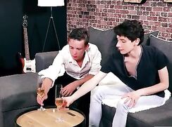 Cheers and hard sex for two friends moaning loud gay porn