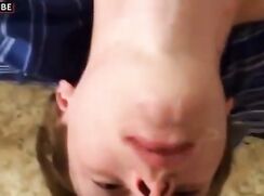 Dude fucking twink's throat