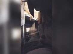 Caught jerking on a public train