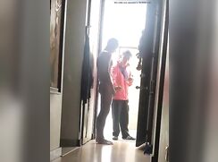 Tempting curious delivery boy