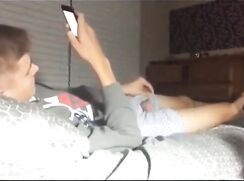 Sexy boys wanking and fucking а pillow