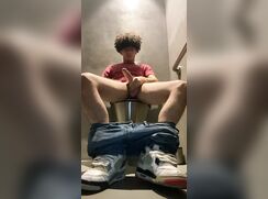 DuShawn Strokes Cock at Mall Cam Boys Porn