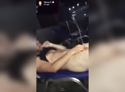 Pissing himself while friends watch
