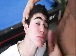 Hottie Damien Dreik gets force fucked, facefucked, and a delicious facial