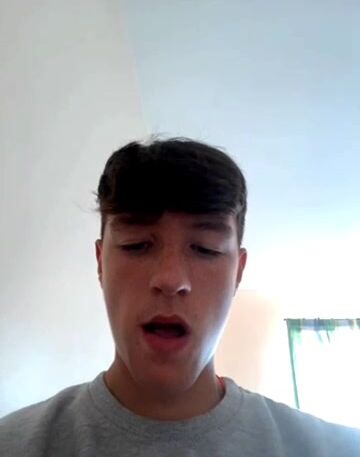 Irish boy cums over his bed