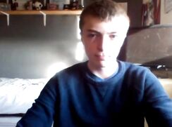 Cute boy jerks his big dick and cums gay porn tube