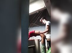 Skinny hung teen gets fucked outside