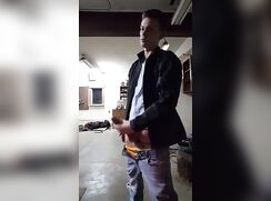 Cuming in the garage and eating it boys porn