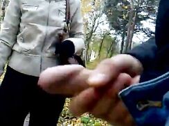 Real video. Shameless wanker seduced a passerby