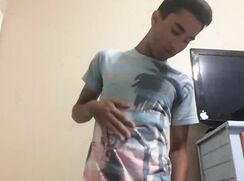 Lucas Stroking his Big Meat Boys Porn