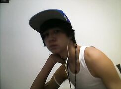 Baseball cap teen jerks and cums