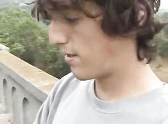 CR-Skater lads jerk & cum outdoors boys gay porn