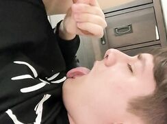 Cute boy cums in his mouth cam porn