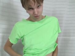 Beautiful Young Blonde Boy ass-play and Cock Stroking to Hot Cum he eats Porn