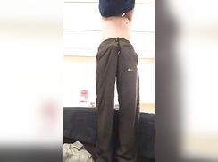 Hockey Jock Strips and Beats it Hard to a Cum Boys Porn