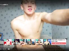 Blond on tiger bed wanks boys porn