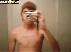 Cute big cock boy wanks porn mirror photo