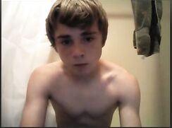 Bathroom boy with orgasim