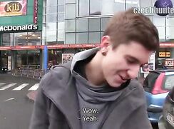 Stright Gay Gay Boy In The Grey Coat gets picked up