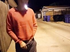 Jerking my Dick outside;-) boys porn