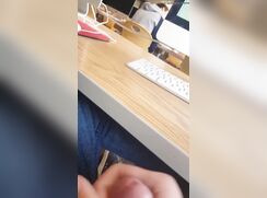 Classroom wank and cum