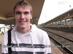 College Boys Porn Waiting For The Train..