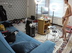 Eventually the guy catch on, SPY CAM