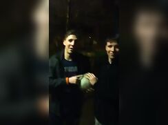 Irish Teenagers Strip in the Street