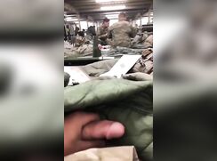 Soldier Has Hidden Jerk At Army Camp porn