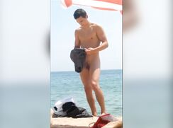 Spycam Catches Twink With Shaved Cock Changing At the Beach porn