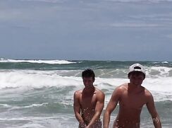 Fun On The Beach - Ben & Hunter