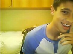 Extremely cute teen whips out his cock, jerks off, and shoots his delicious load.