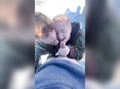 Two Dudes Suck Random Straight Cock on Hike