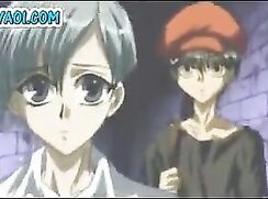 Shy anime teen gets held down and force fucked by gang of horny delinquents