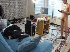 as his cock stiffens, SPY CAM