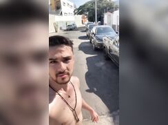 Risky outdoor nudity