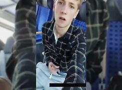 Boy Masturbating on train cute public boys porn