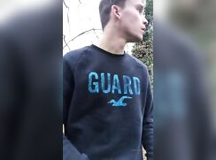 Furtively glancing boys porn outdoors