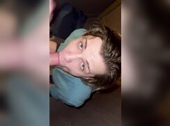 Twink sucking on Daddy dick