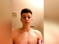 Hot cute bathroom wank