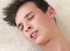 Cute Twink Cum Paints His Body with Multiple Shots Gay Porn Videos