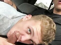 Car blowjob and cums gay porn
