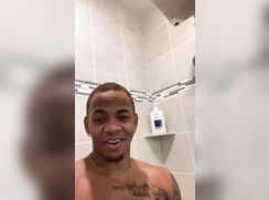 Black boy cums before shower wet wild porn fun