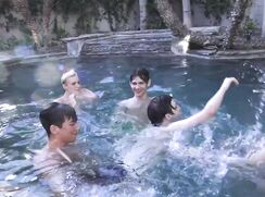 Summer Pool Party Gay Porn Raw Group Fuck